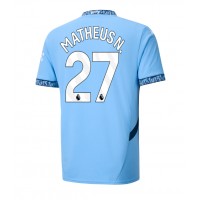 Maglia Calcio Manchester City Matheus Nunes #27 Prima Divisa 2024-25 Manica Corta